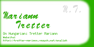 mariann tretter business card